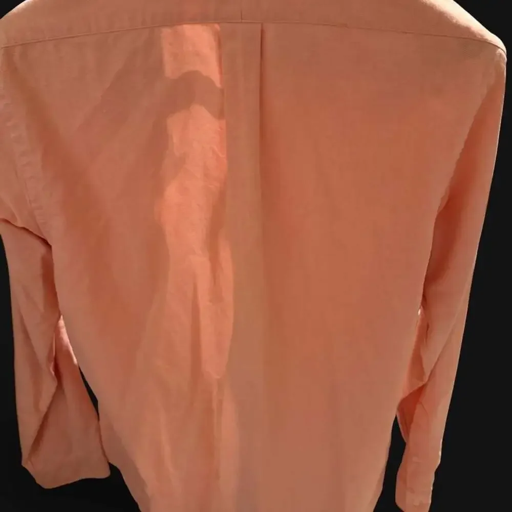 Ralph Lauren Custom Fit Oxford Button Down Shirt Peach